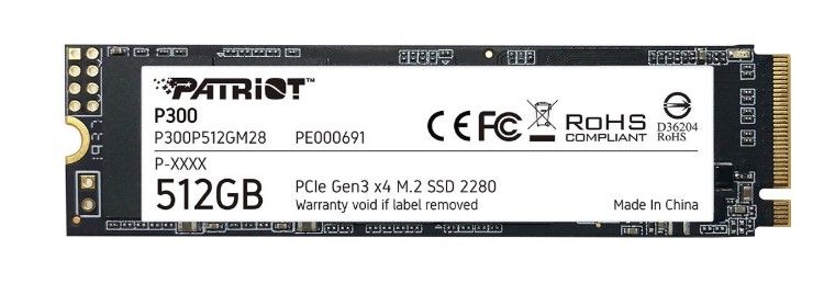 SSD накопитель Patriot Memory P300 M.2 2280 512 ГБ (P300P512GM28) - купить  в ImperiaTechno SPB, цена на Мегамаркет