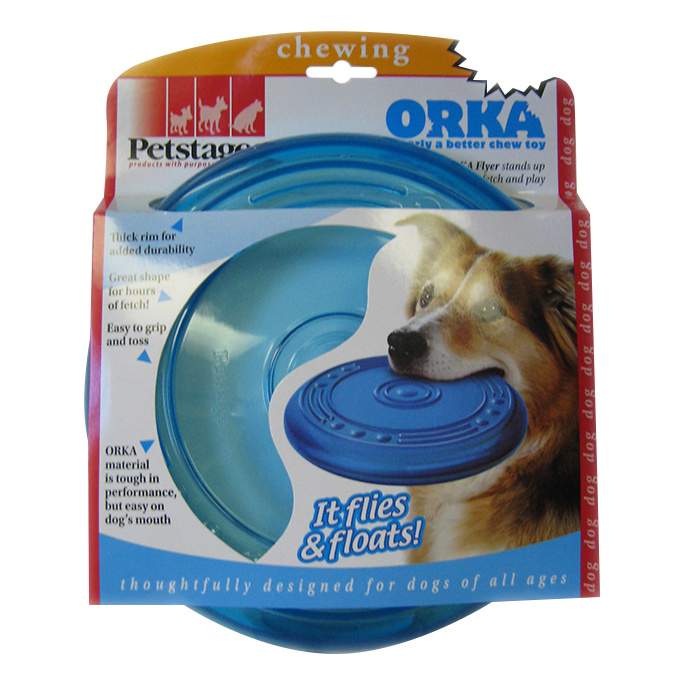 Фрисби для собак Petstages ОРКА летающая тарелка, голубая, 22 см