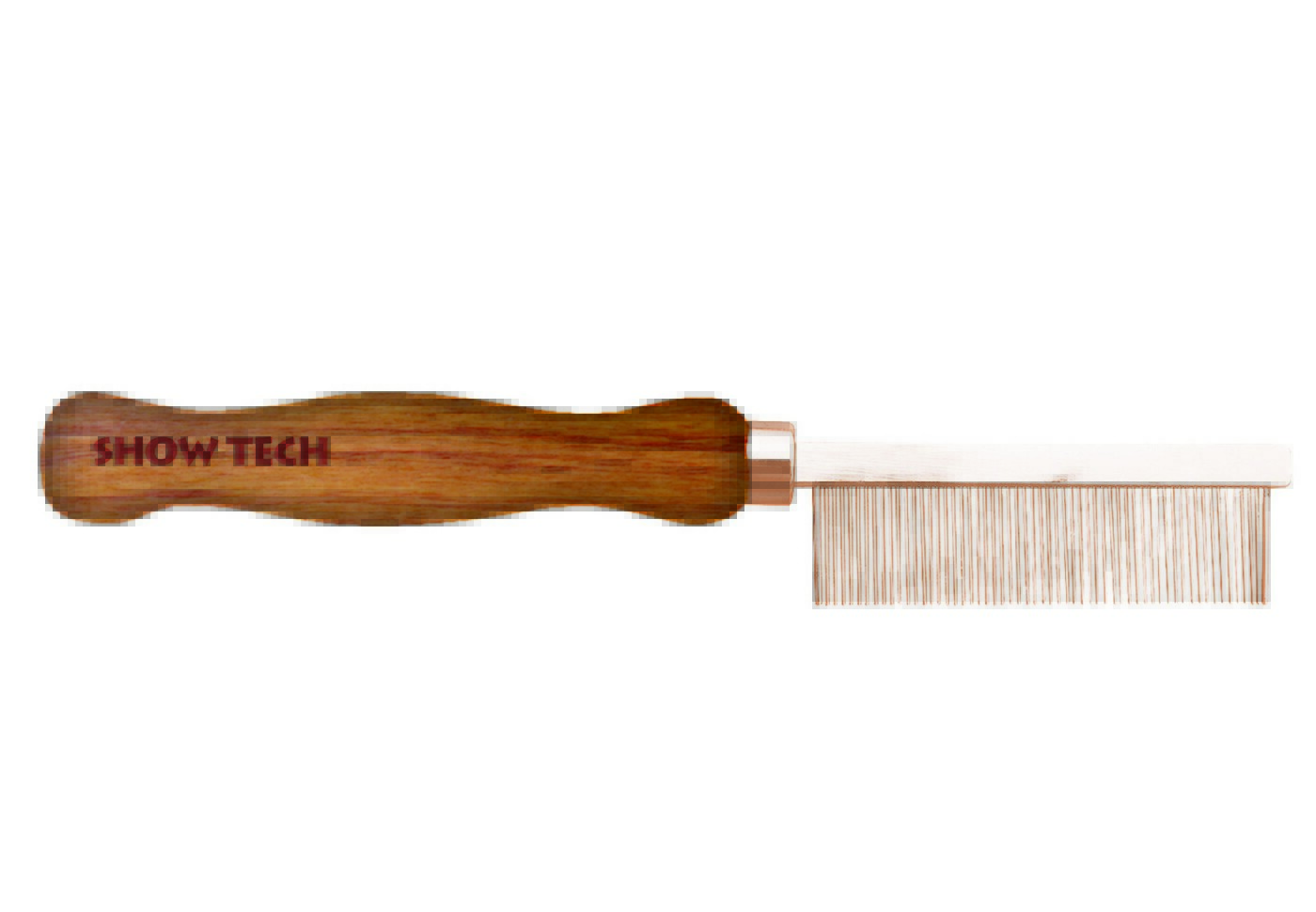 Расческа для домашних животных Show Tech Fine с деревянной ручкой, 18 см