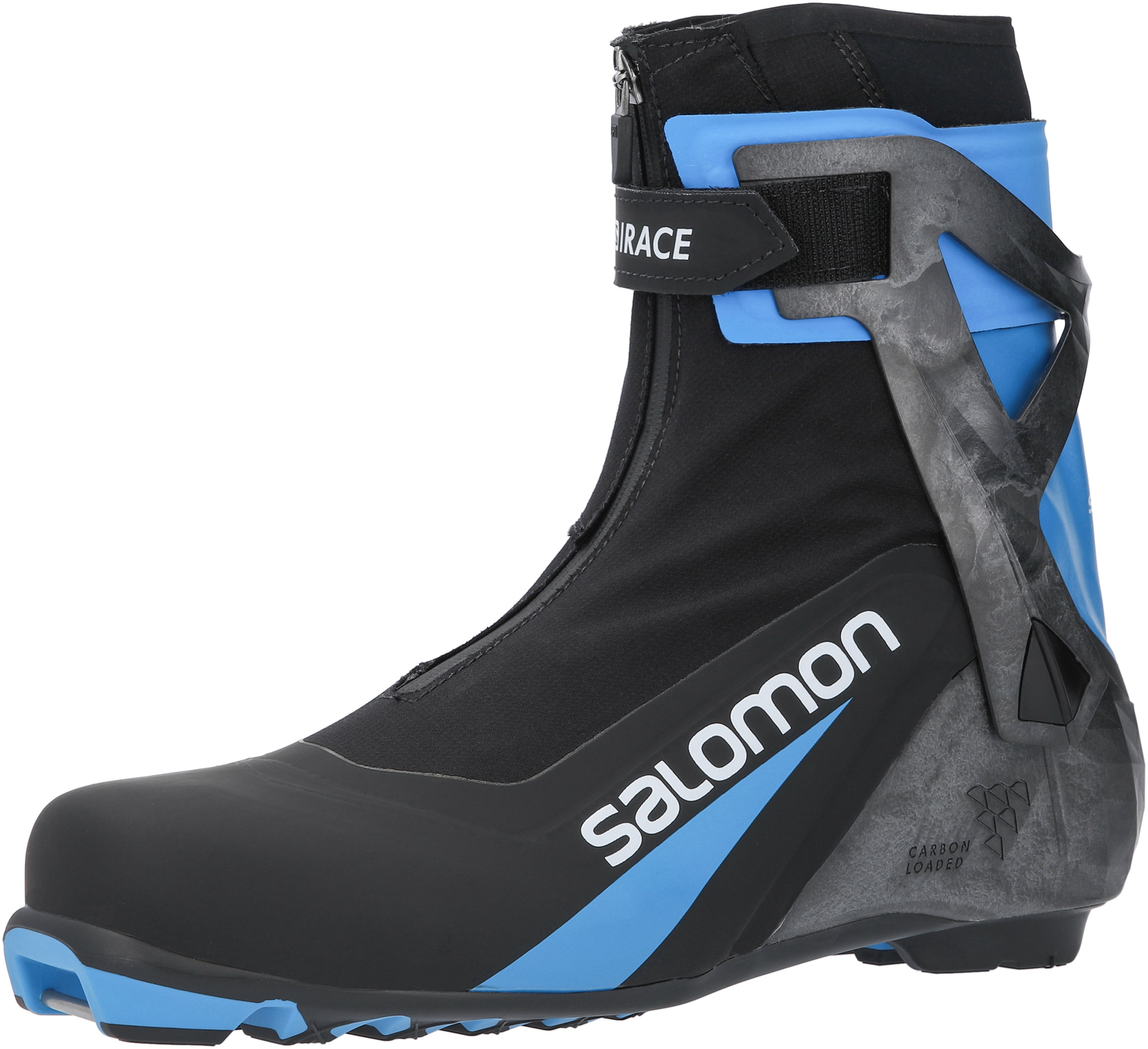 Ботинки для беговых лыж Salomon S/Race Carbon Skate Prolink 2021, black/blue, 44