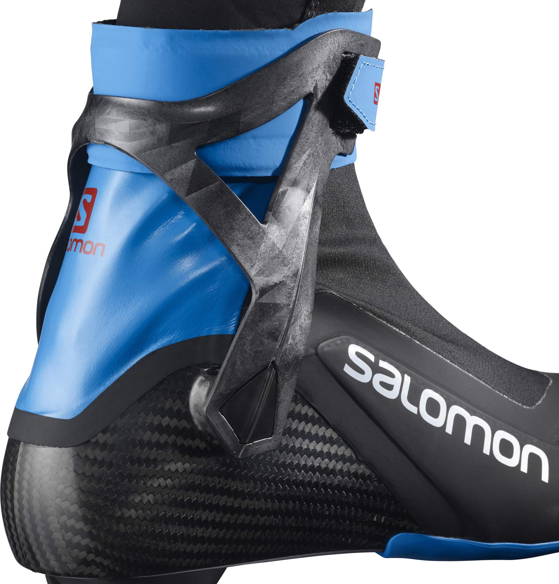Ботинки для беговых лыж Salomon S/Lab Carbon Skate Prolink 2021, black/blue, 43
