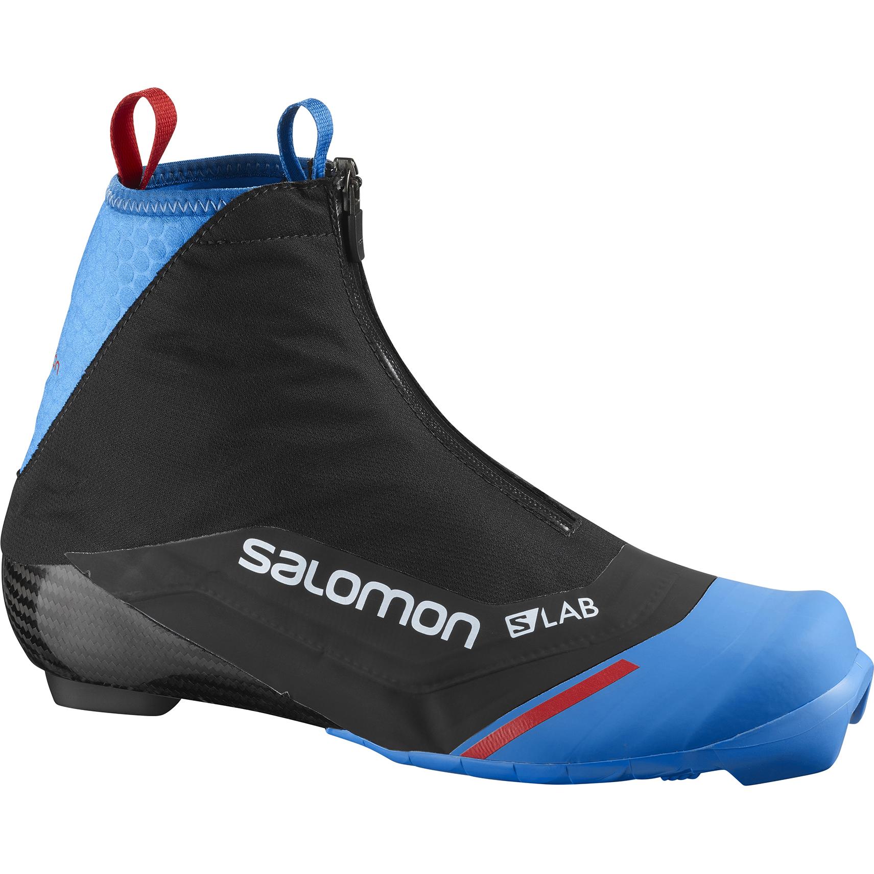 Ботинки для беговых лыж Salomon S/Lab Carbon Classic 2021, black/blue, 42.5