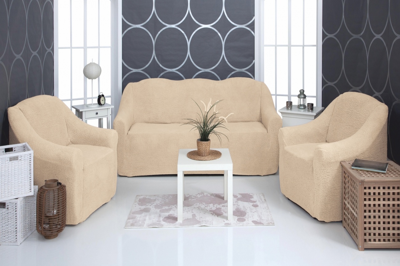 Чехол на трехместный диван плюшевый Venera Sofa Soft