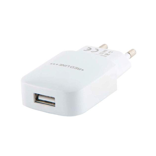 Сетевое зарядное устройство RED LINE 1 USB, 2,4 A, white