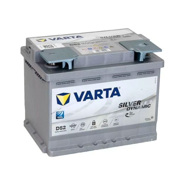 Купить аккумулятор VARTA Silver AGM 60 А/ч 560901 D52 ОБР 242x175x190 .