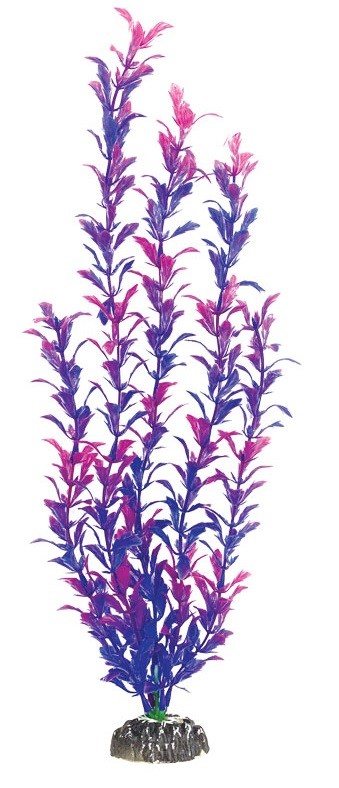 Искусственное растение для аквариума Laguna Людвигия фиолетовая, пластик, 20 см