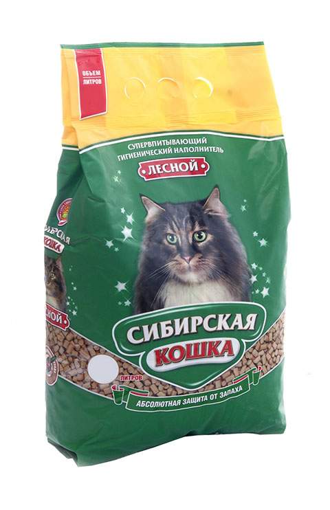 Впитывающий наполнитель Сибирская кошка Лесной древесный, 20 кг