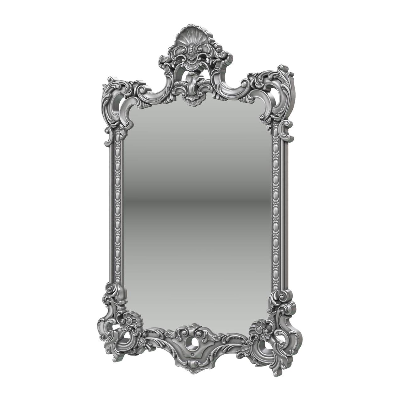 Туалетный столик с зеркалом Мэри-Мебель КН-01+ЗК-02 серебро, 122х48х82 + 75х8х118 см