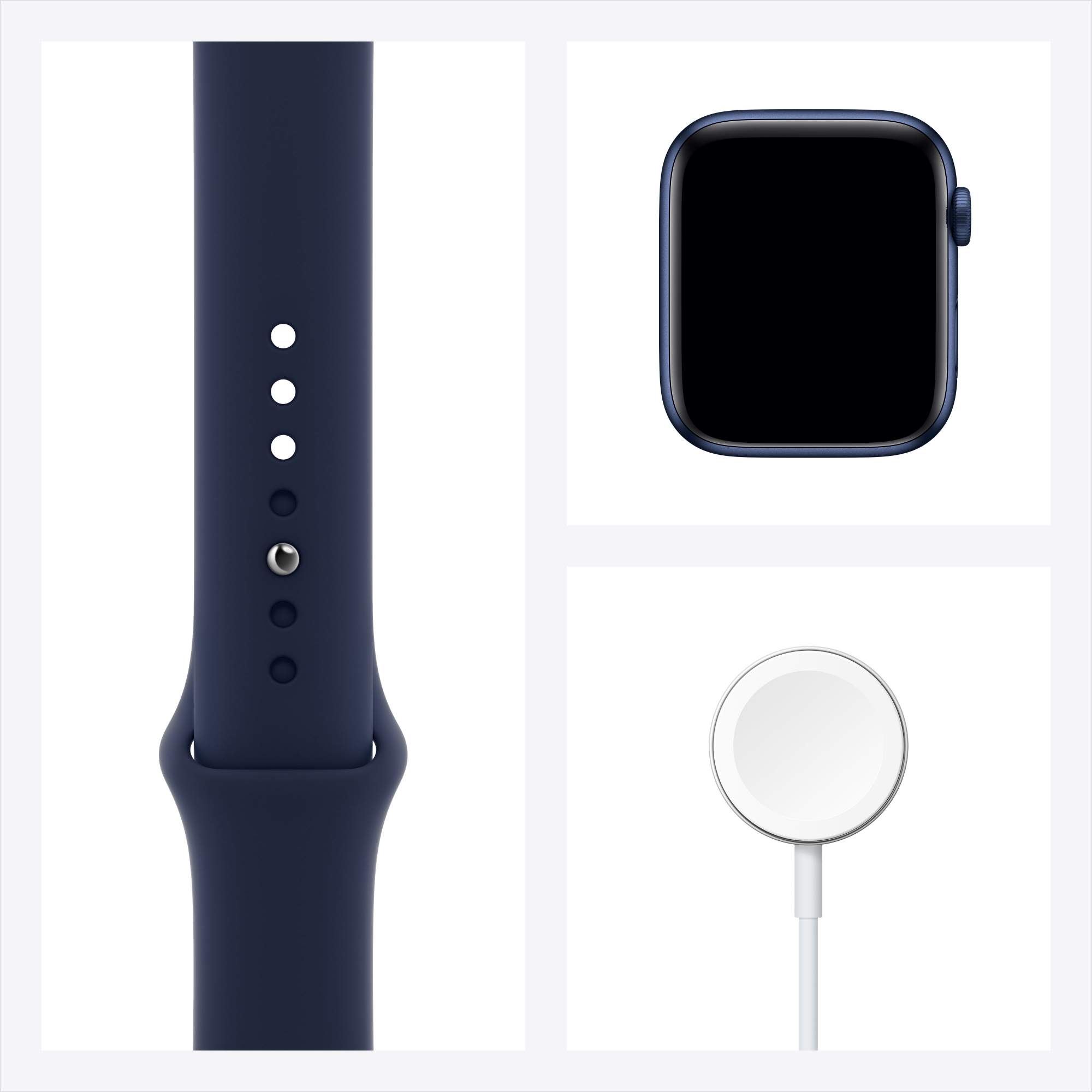 Apple Watch Series 6 44mm Blue with Deep Navy Sport Band M00J3RU A
