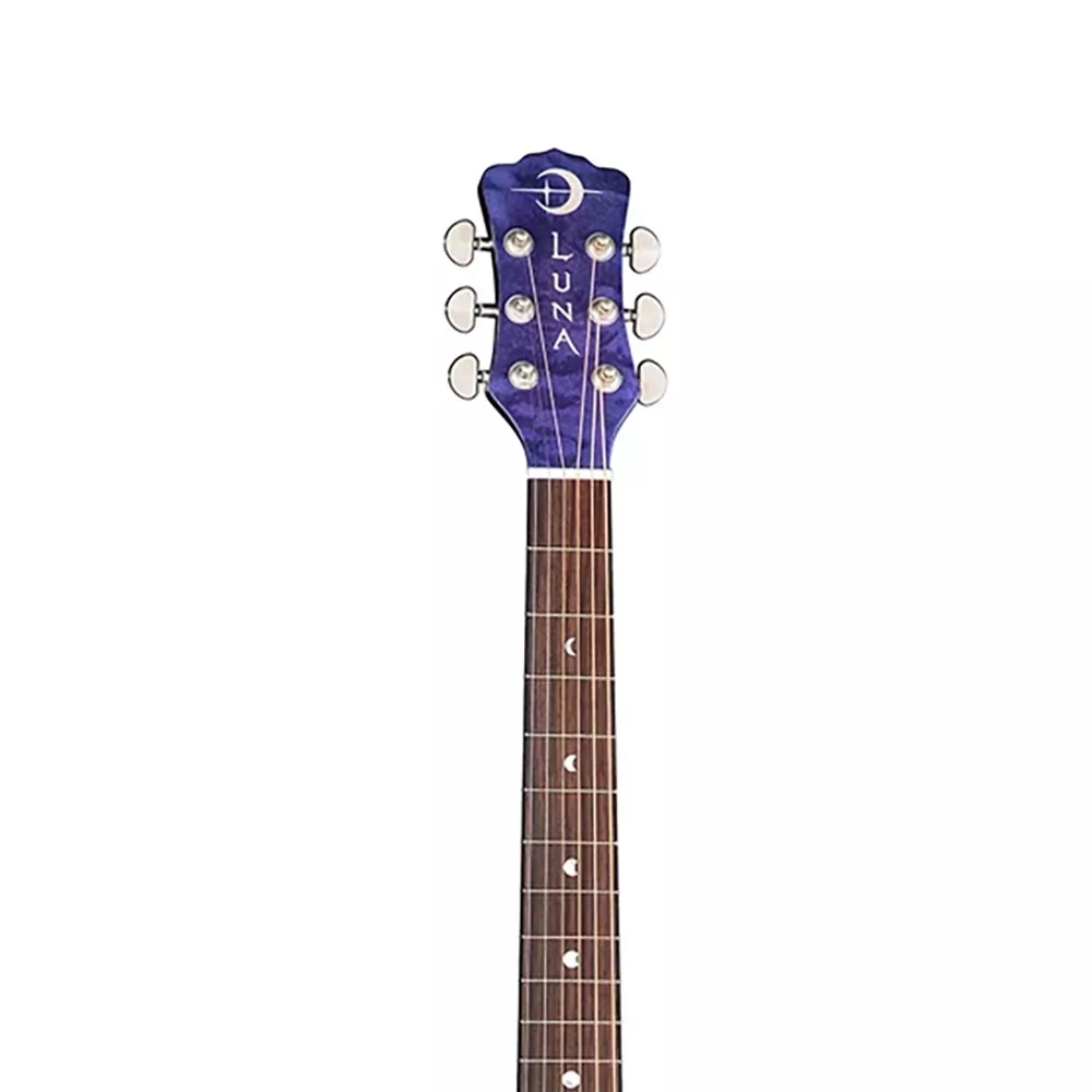 Электроакустическая гитара Luna FLO PF QM Lefty passionflowers