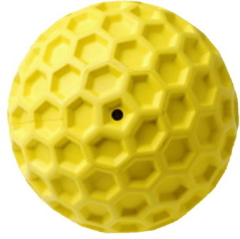 Жевательная игрушка для собак HOMEPET мяч для чистки зубов, желтый, 5 см