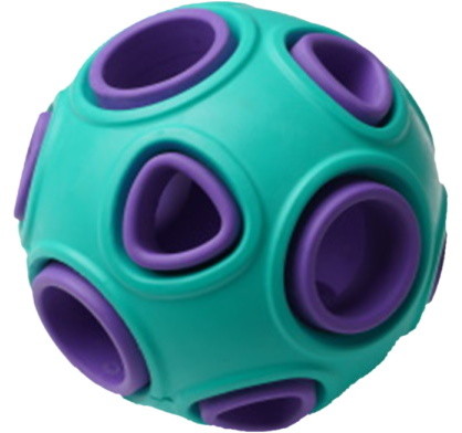 Развивающая игрушка для собак HOMEPET мяч, зеленый, фиолетовый, 7.5 см