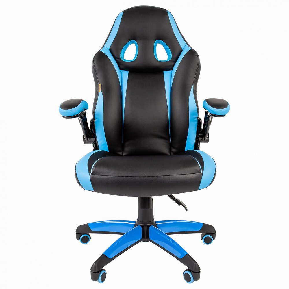 Игровое кресло Chairman game 16 черный; голубой