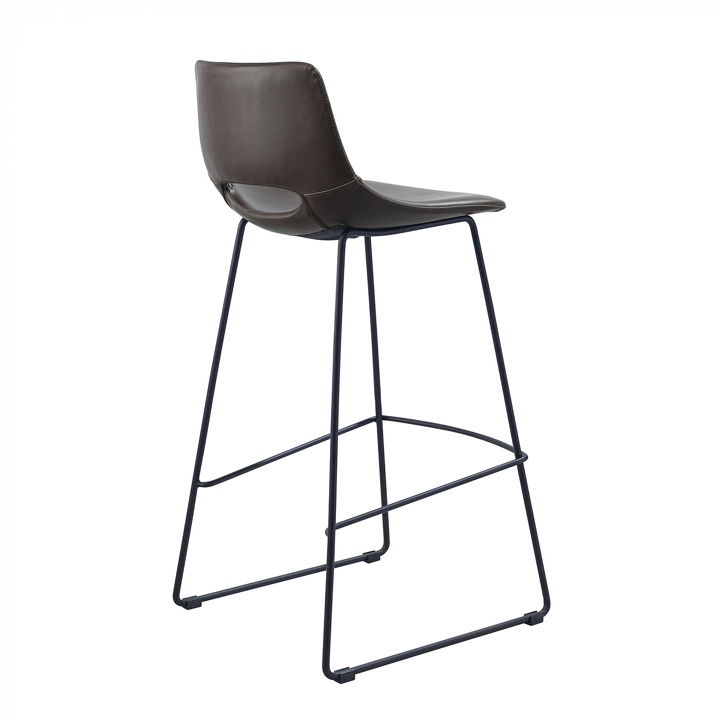 Полубарный стул La Forma Ziggy 58264, черный/темно-коричневый