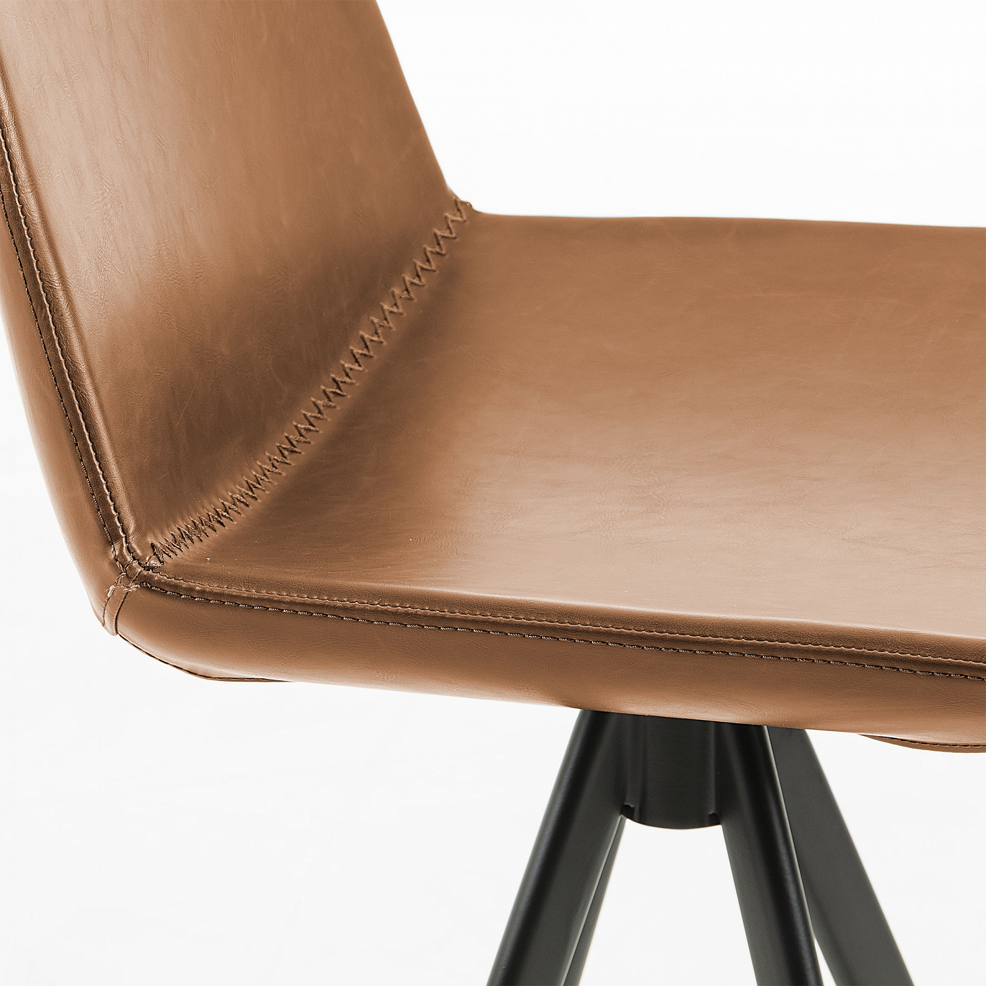 Полубарный стул La Forma Zast 58256, черный/коричневый