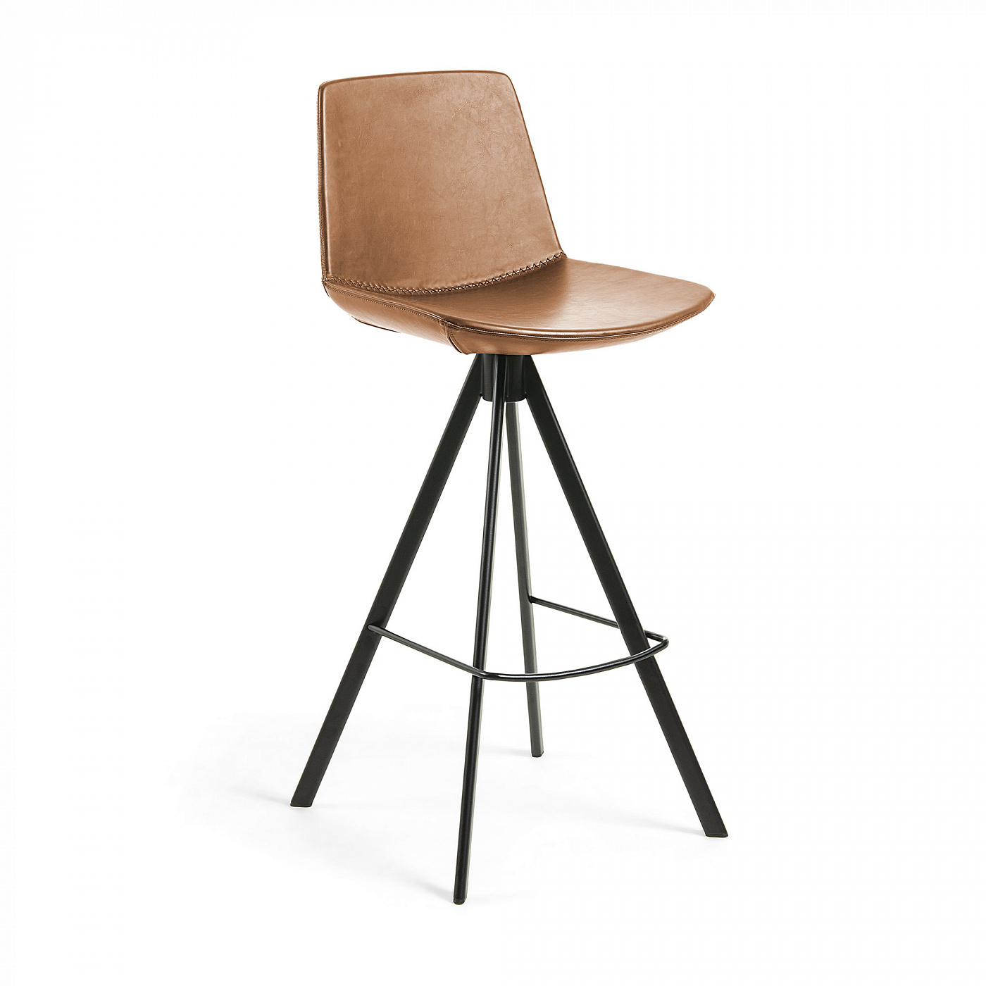 Полубарный стул La Forma Zast 58256, черный/коричневый