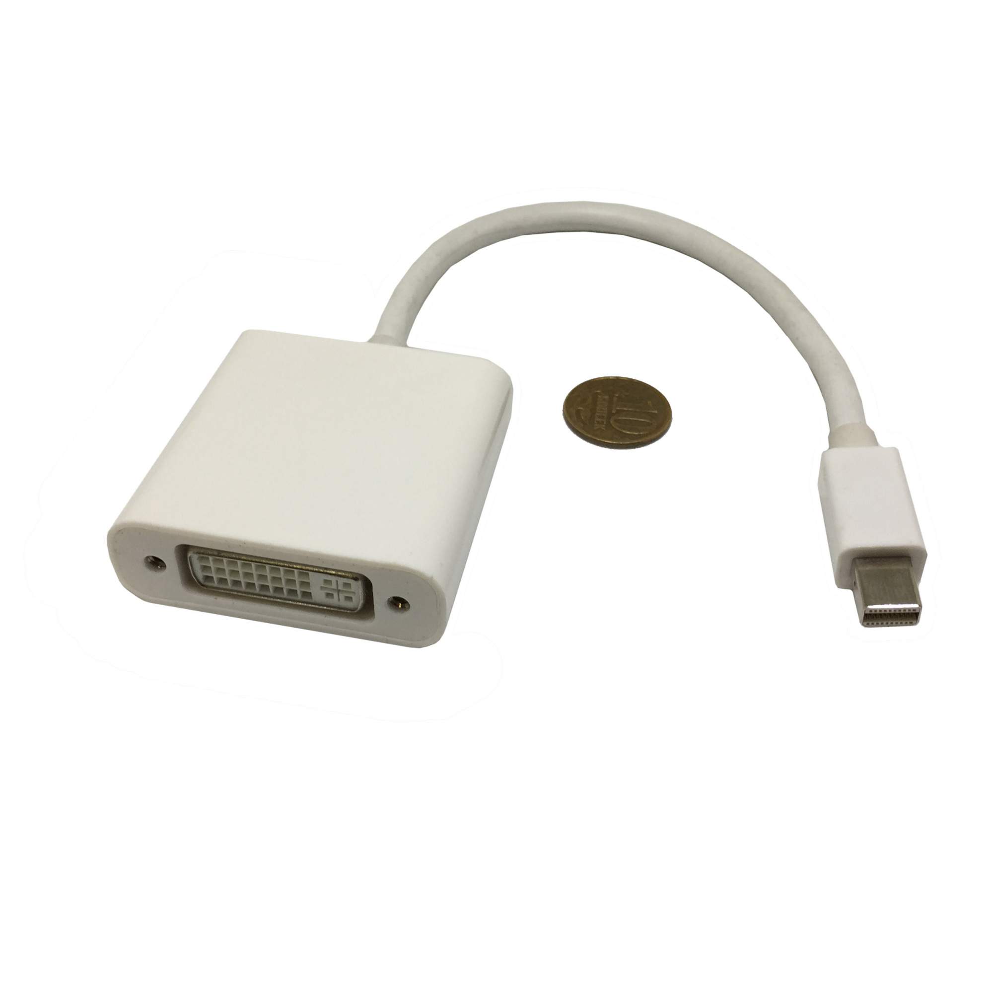 Адаптер Espada Mini DisplayPort-DVI , M-F 0,23м White (EMINIM-DVIF20)