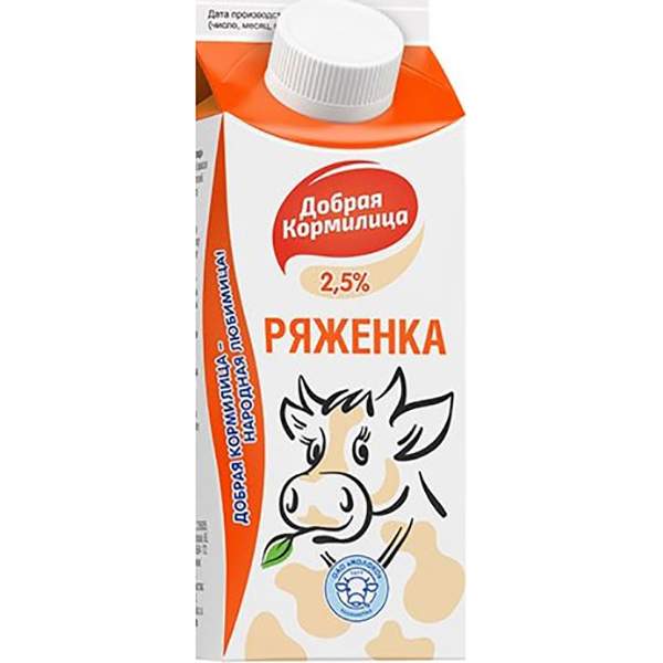 Ряженка Добрая кормилица 2.5% 440 г