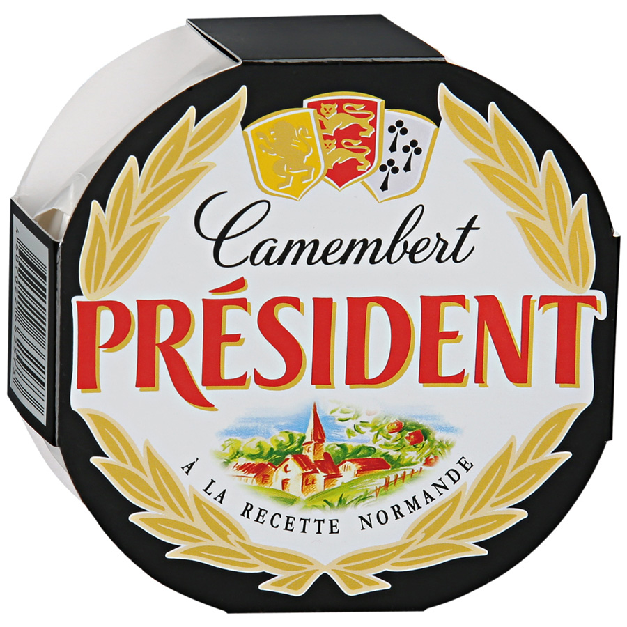 Сыр Президент камамбер мягкий с белой плесенью 45% 125 г