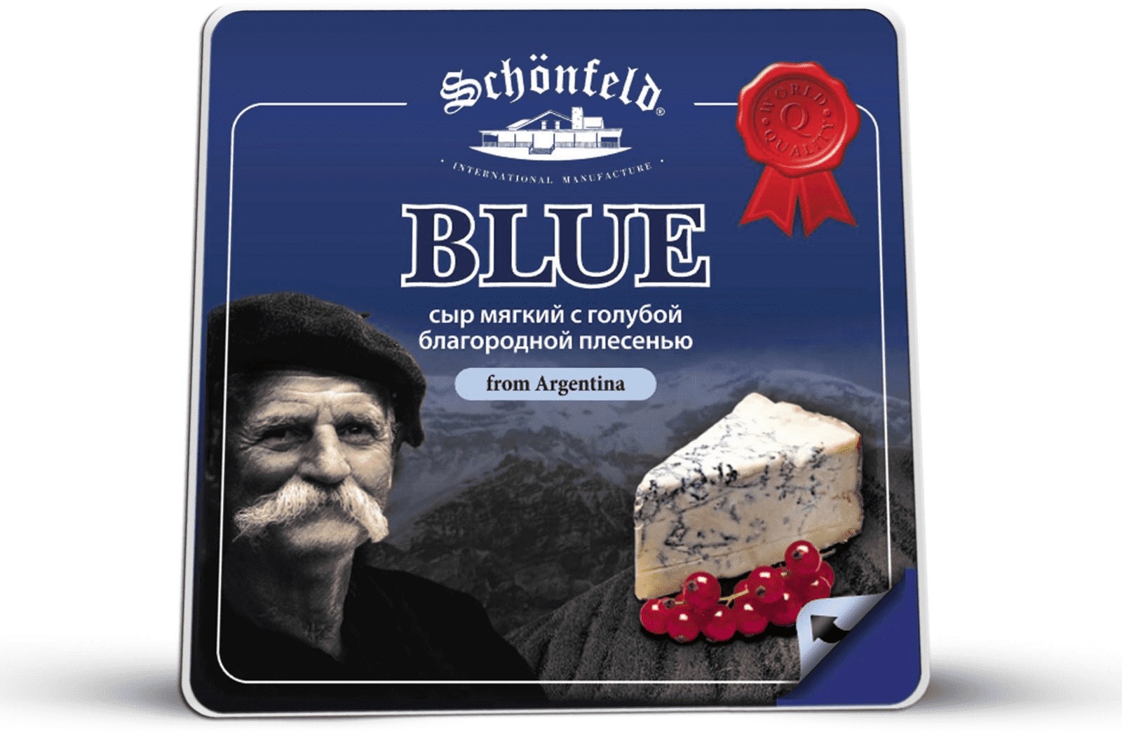 Сыр шонфельд блю бзмж с благородной голубой плесенью жир. 54 % 100 г пир-пак россия