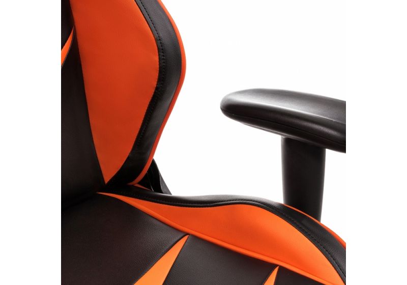 Игровое кресло Woodville Racer, черный/оранжевый