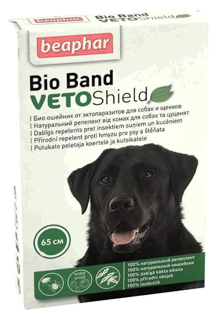 Ошейник для собак против блох, клещей, комаров Beaphar VETO Shield  Bio+  зеленый, 65 см