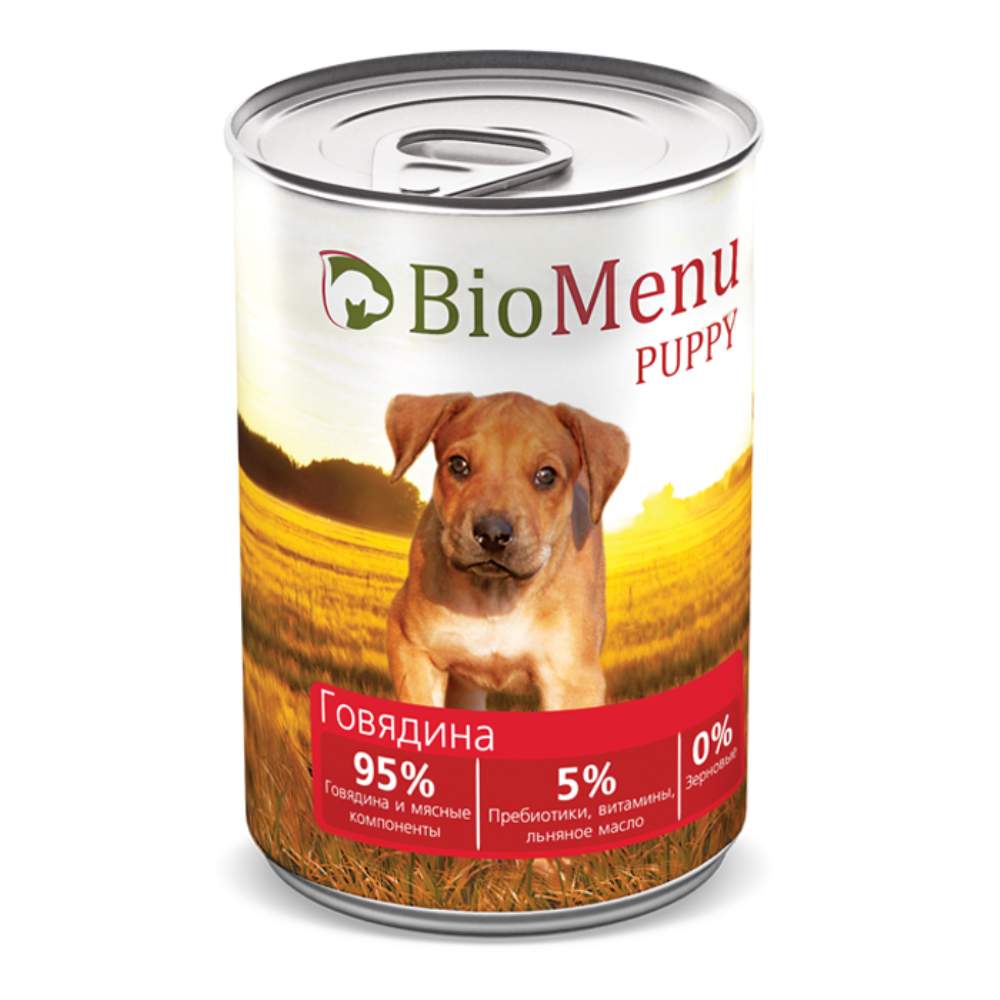 Консервы для щенков BioMenu Puppy, говядина, 410г
