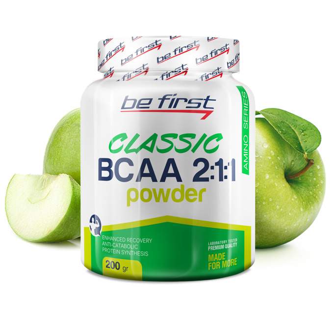 Be First BCAA Classic Powder 200 г яблоко