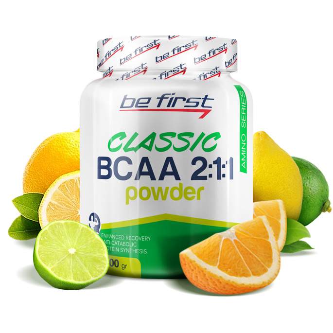 Be First Classic Powder 2:1:1 BCAA 200 г, цитрусовый микс