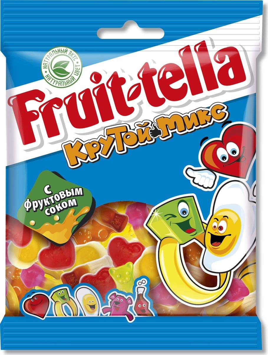 Мармелад Fruit-tella Крутой микс жевательный с фруктовым соком 150 г