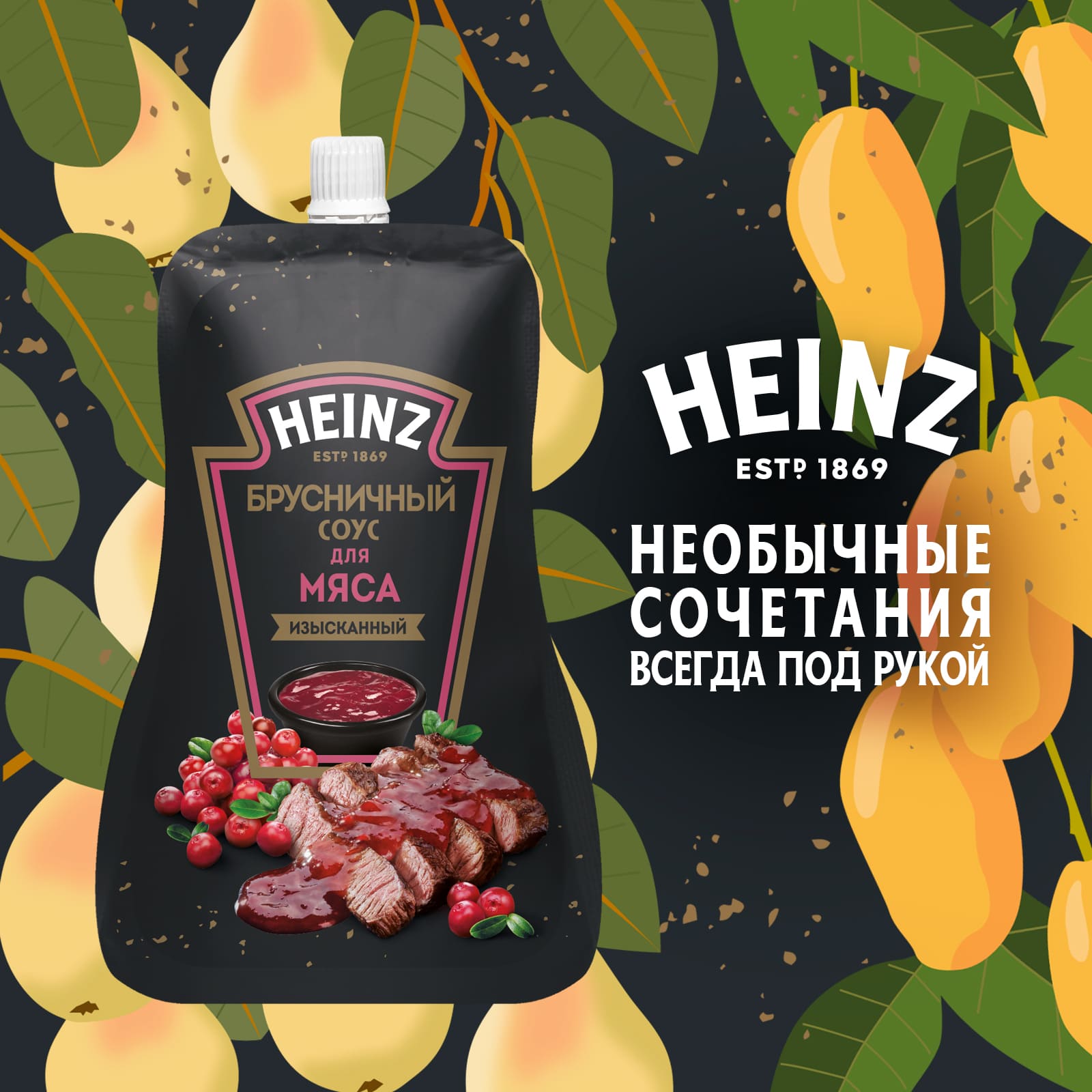 Соус Heinz брусничный, для мяса, 200 г - отзывы покупателей на маркетплейсе  Мегамаркет | Артикул: 100050477624