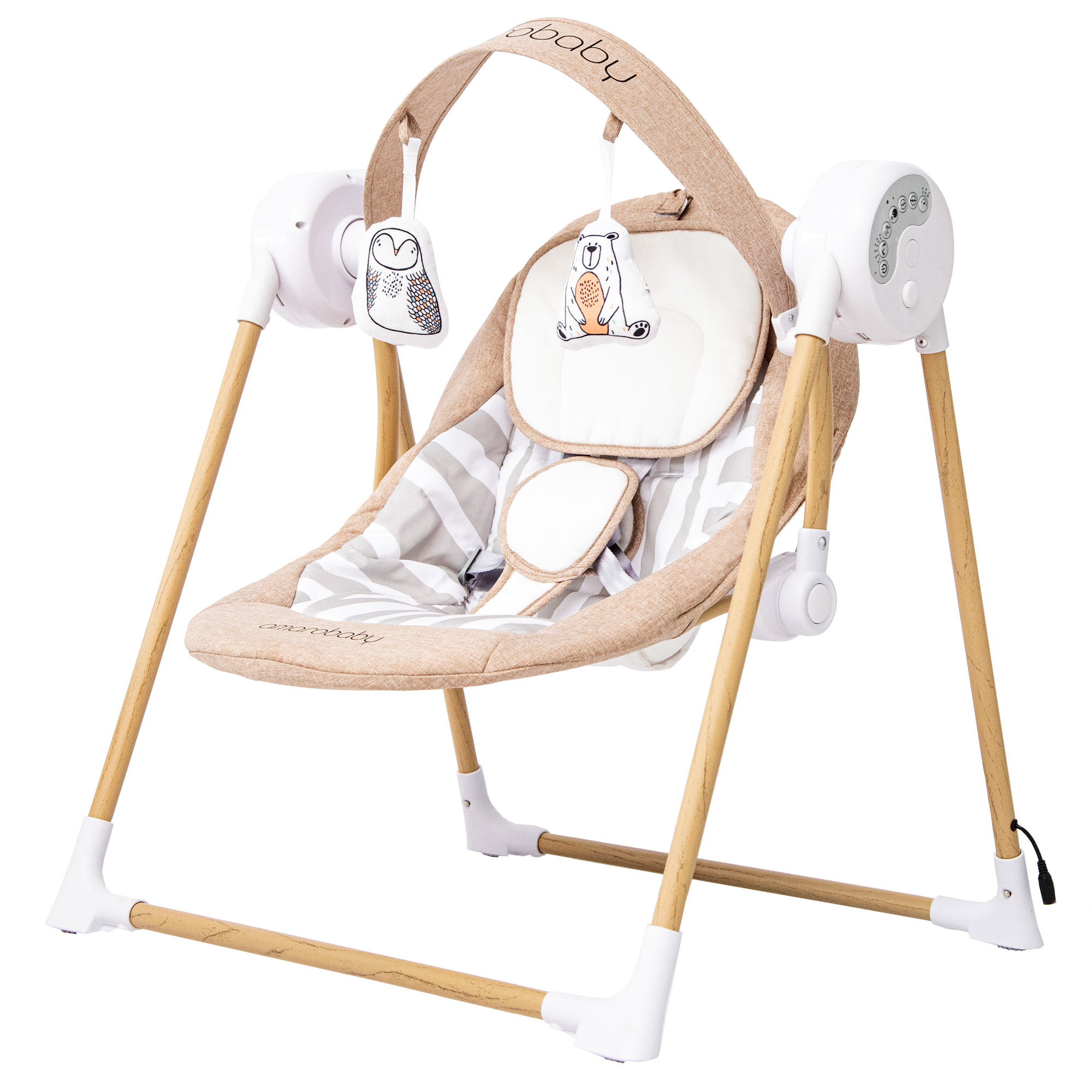 Отзывы о электронные качели детские Amarobaby wooden swing, бежевый  AB20-22WOOD/03 - отзывы покупателей на Мегамаркет | электрокачели  AB20-22WOOD/03 - 600005364706