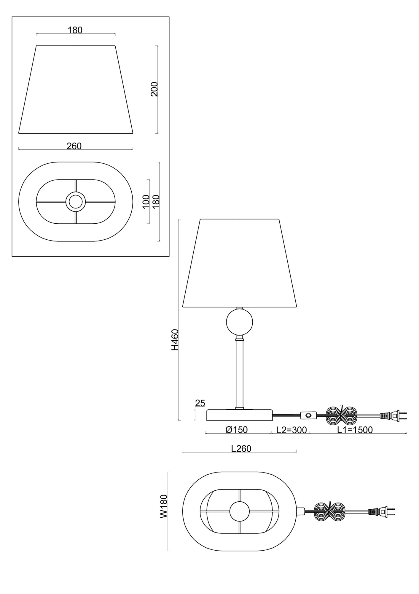 Настольная лампа декоративная Soho FR2028TL-01N