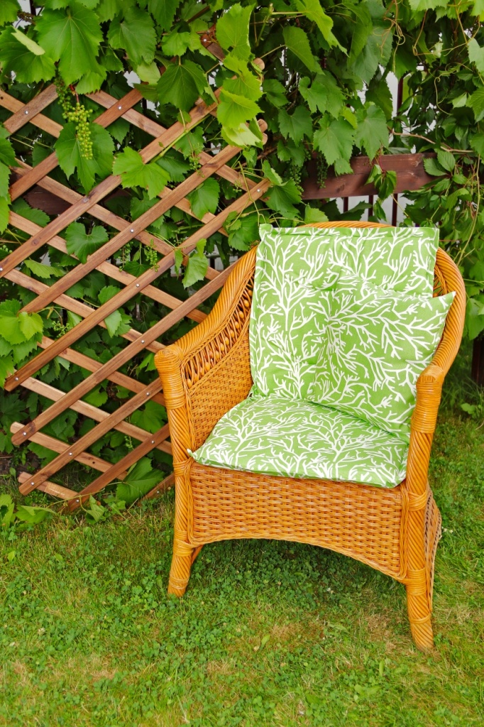 Подушка на стул на сидушку Kauffort Corals 40х40 см, зеленый 1 шт