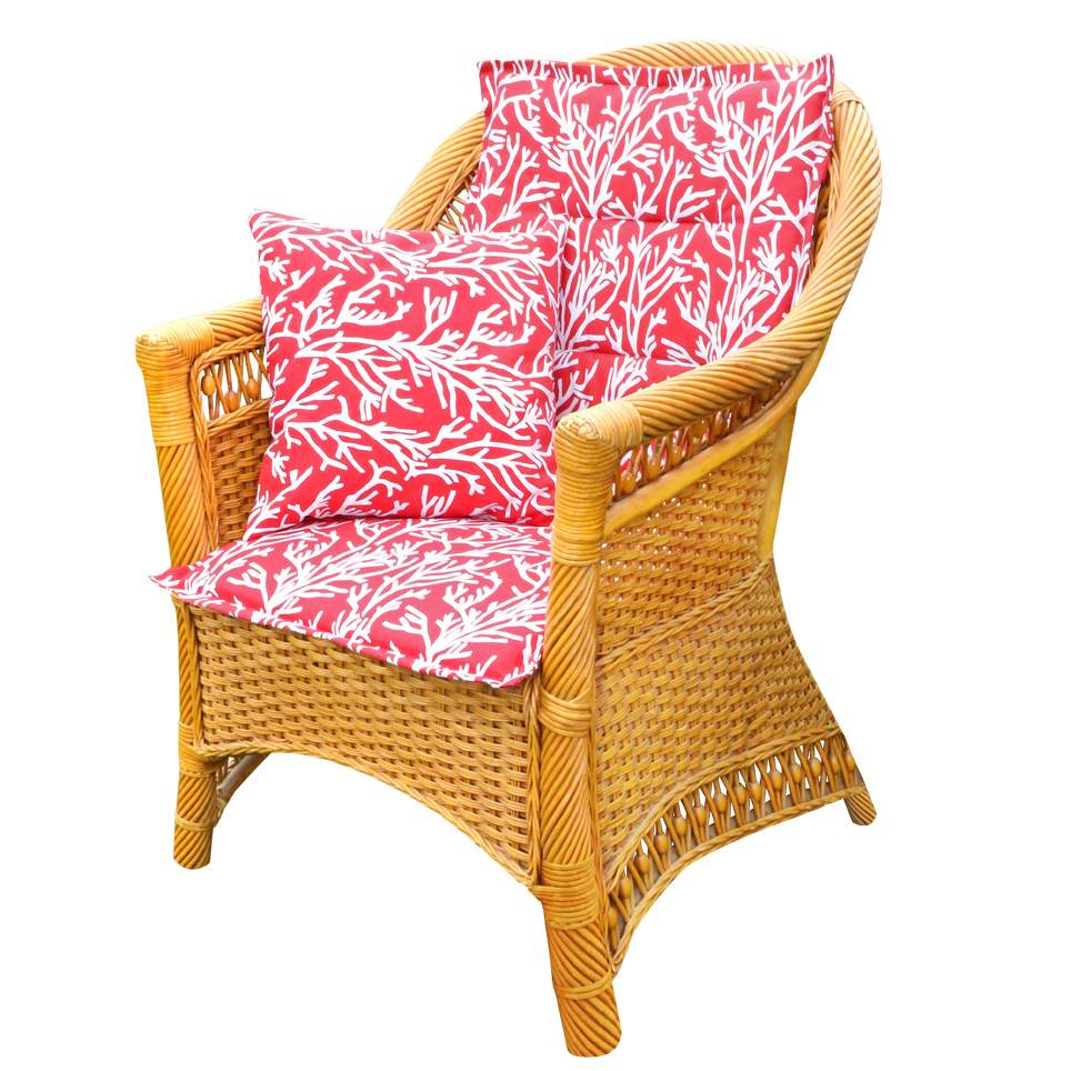 Подушка на стул на сидушку Kauffort Corals 40х40 см, красный 1 шт
