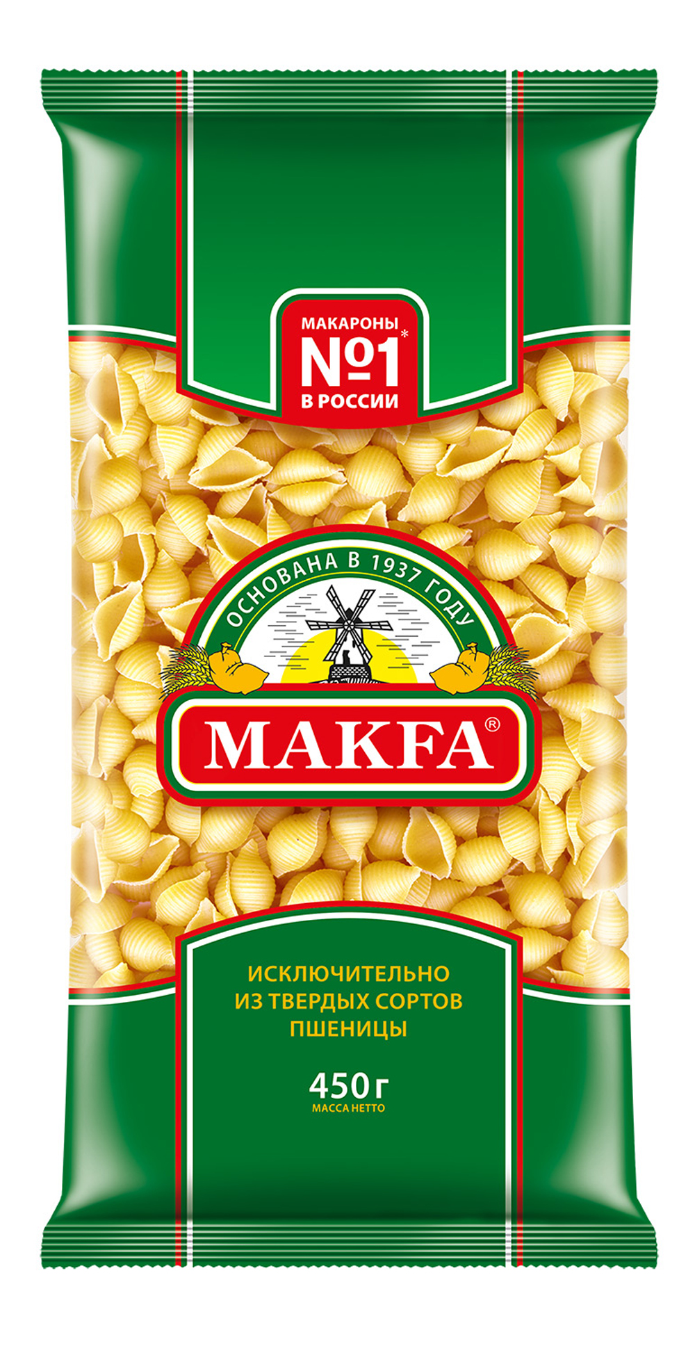 Купить макаронные изделия Makfa Ракушки 450 г, цены на Мегамаркет | Артикул: 100025760671