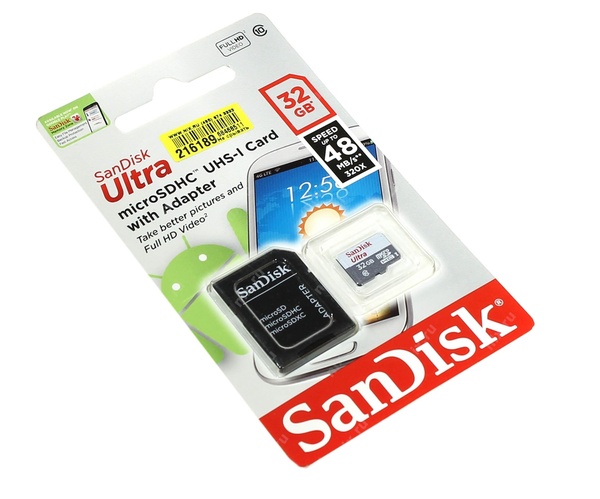 Sandisk карта памяти microsdxc