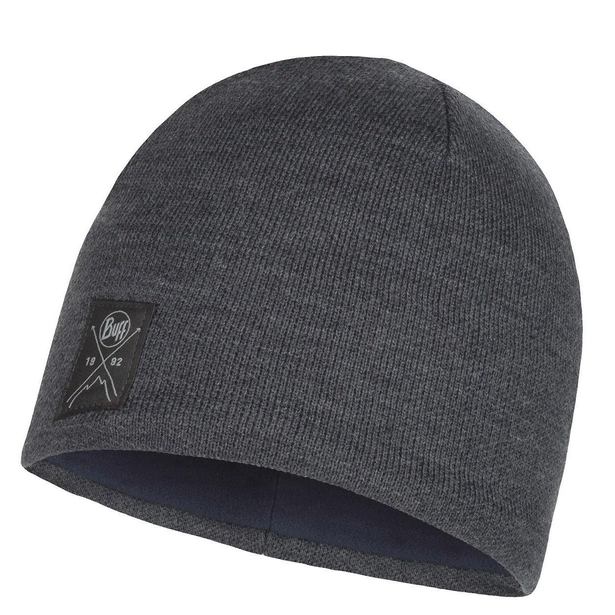 Шапка-бини унисекс Buff Knitted & Fleece Hat solid grey, one size