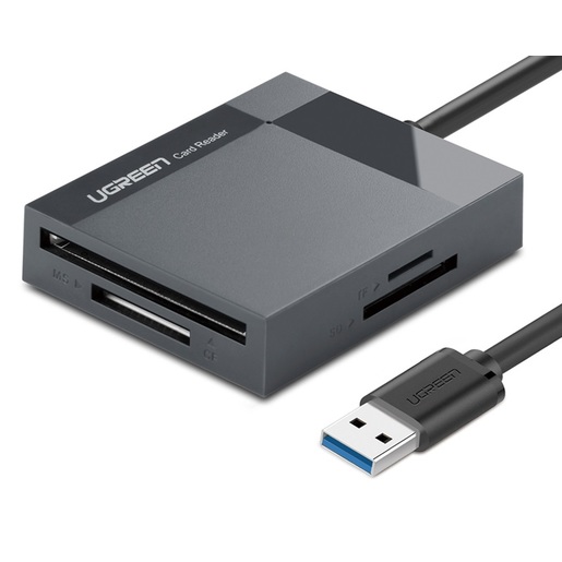 Кардридер UGREEN CR125 (30333) USB 3.0 All-in-One Card Reader, 50 см, купить в Москве, цены в интернет-магазинах на Мегамаркет