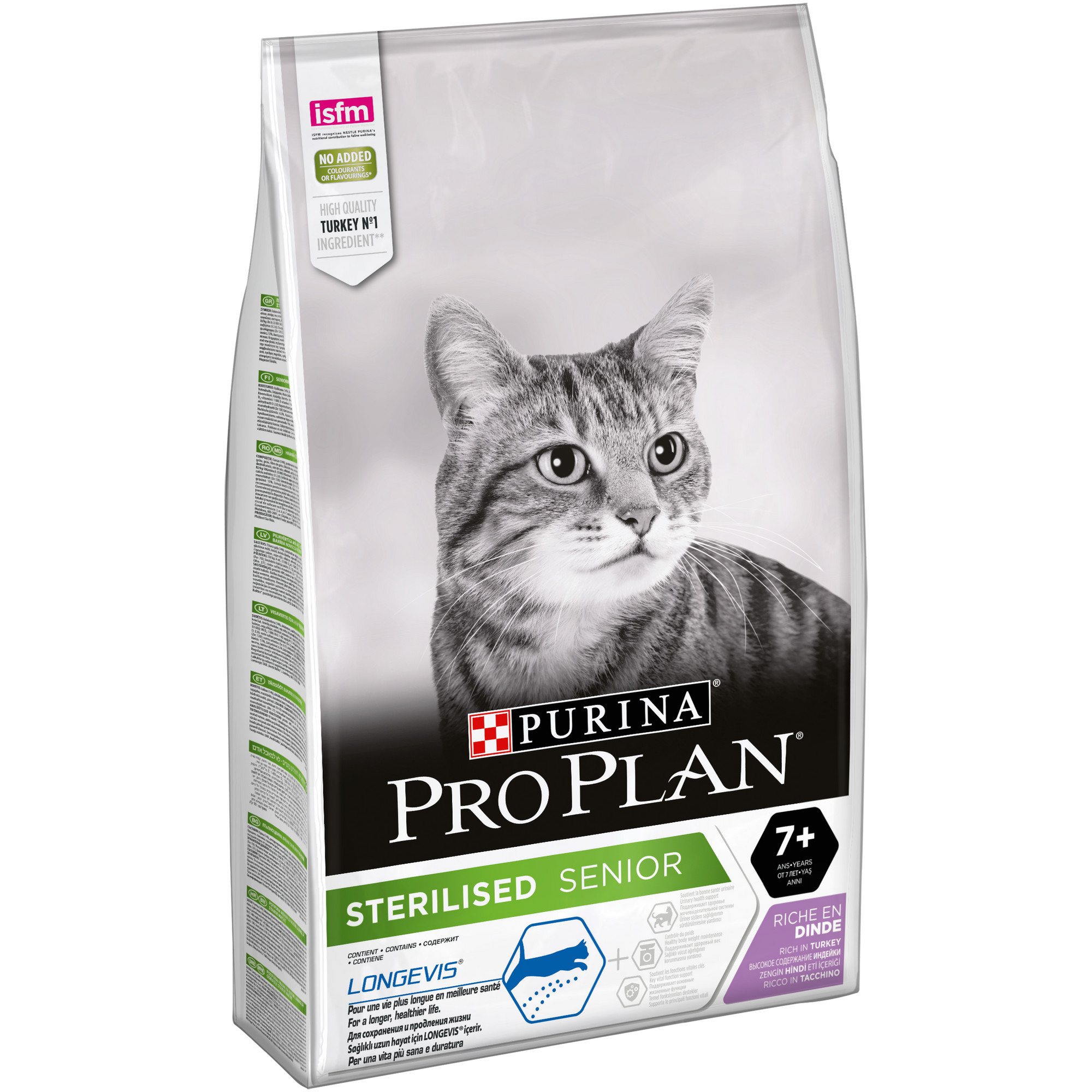 Сухой корм для кошек PRO PLAN для стерилизованных, старше 7 лет, с  индейкой, 10 кг - отзывы покупателей на маркетплейсе Мегамаркет | Артикул  товара:100001277524