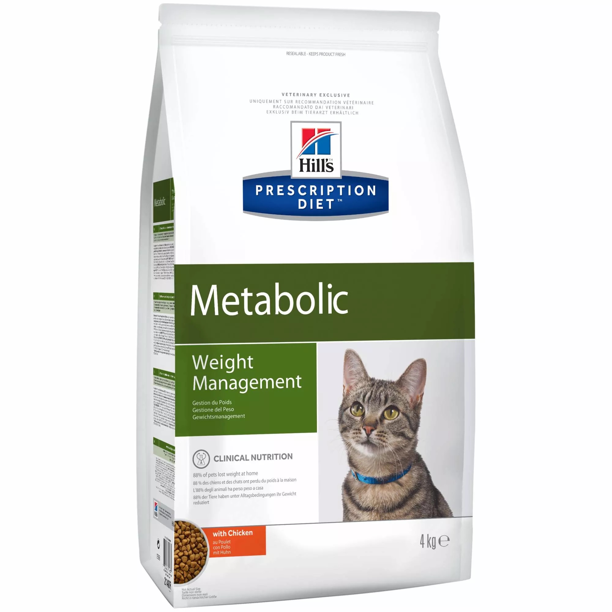Сухой корм для кошек Hills Prescription Diet Metabolic, для коррекции  веса, курица, 4кг - отзывы покупателей на маркетплейсе Мегамаркет | Артикул  товара:100001277520
