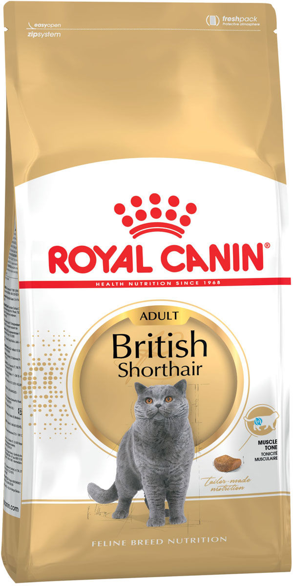 Купить сухой корм для кошек ROYAL CANIN British Shorthair, британская, домашняя птица, 4кг, цены на Мегамаркет | Артикул: 100001277504