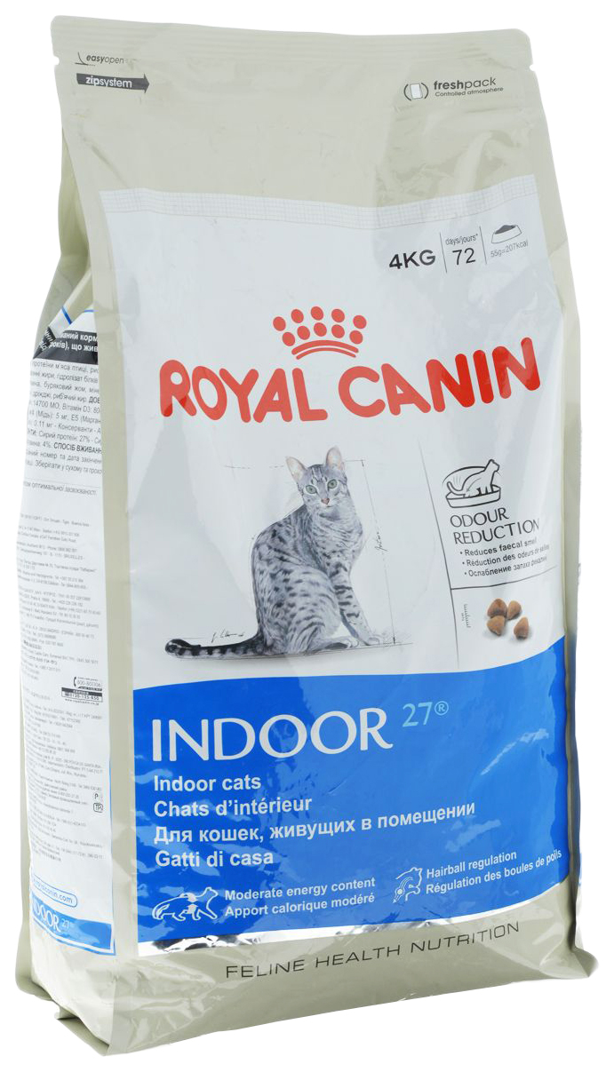 Сухой корм для кошек ROYAL CANIN Home Life Indoor, для домашних, домашняя птица, 4кг
