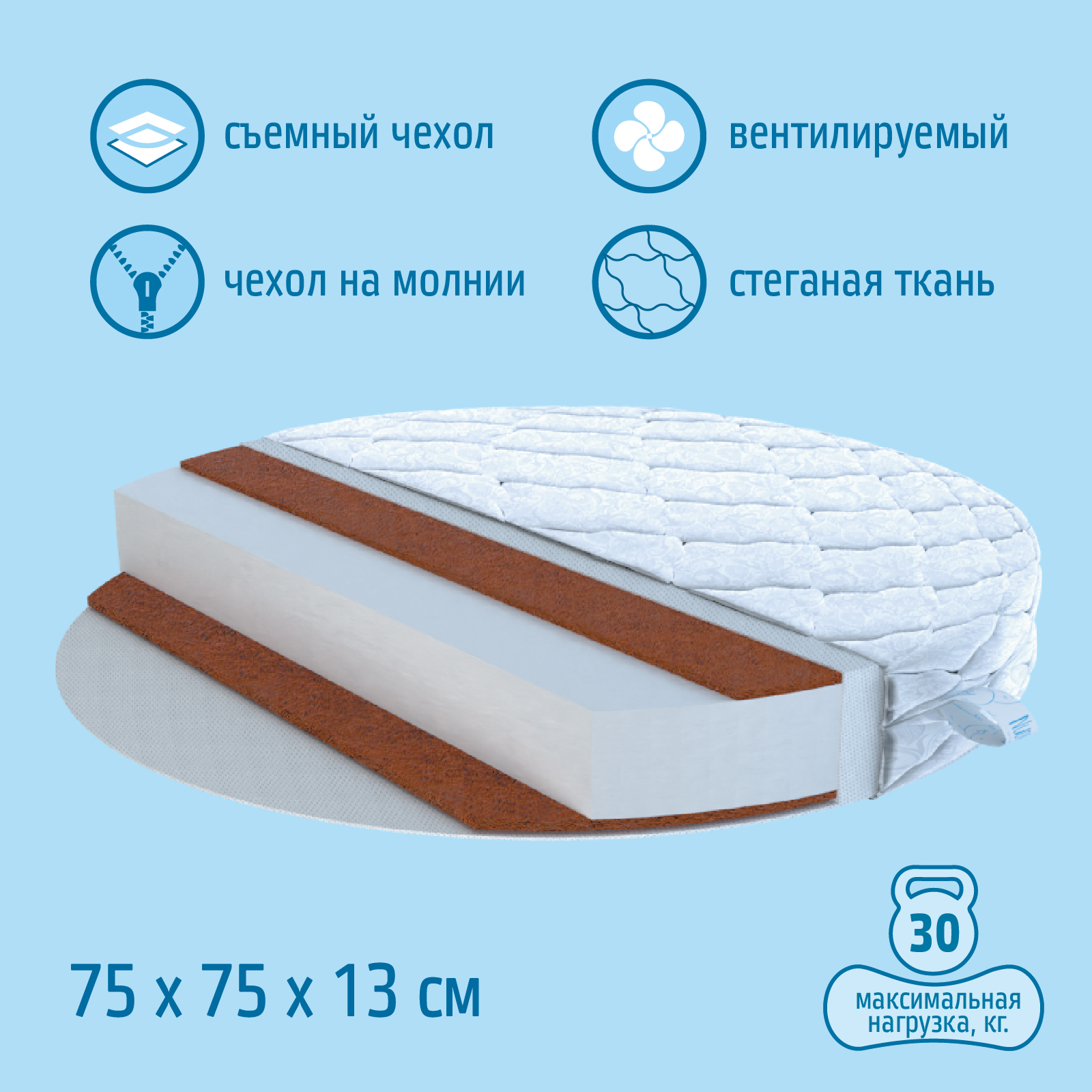 Детский матрас nuovita niazzi 120х60х12 см