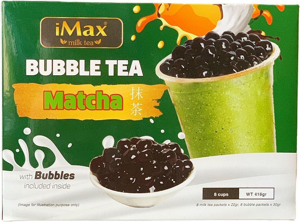 Чай с шариками iMax Bubble Tea (Бабл ти), вкус Матча, 8 порций , 416 г ...