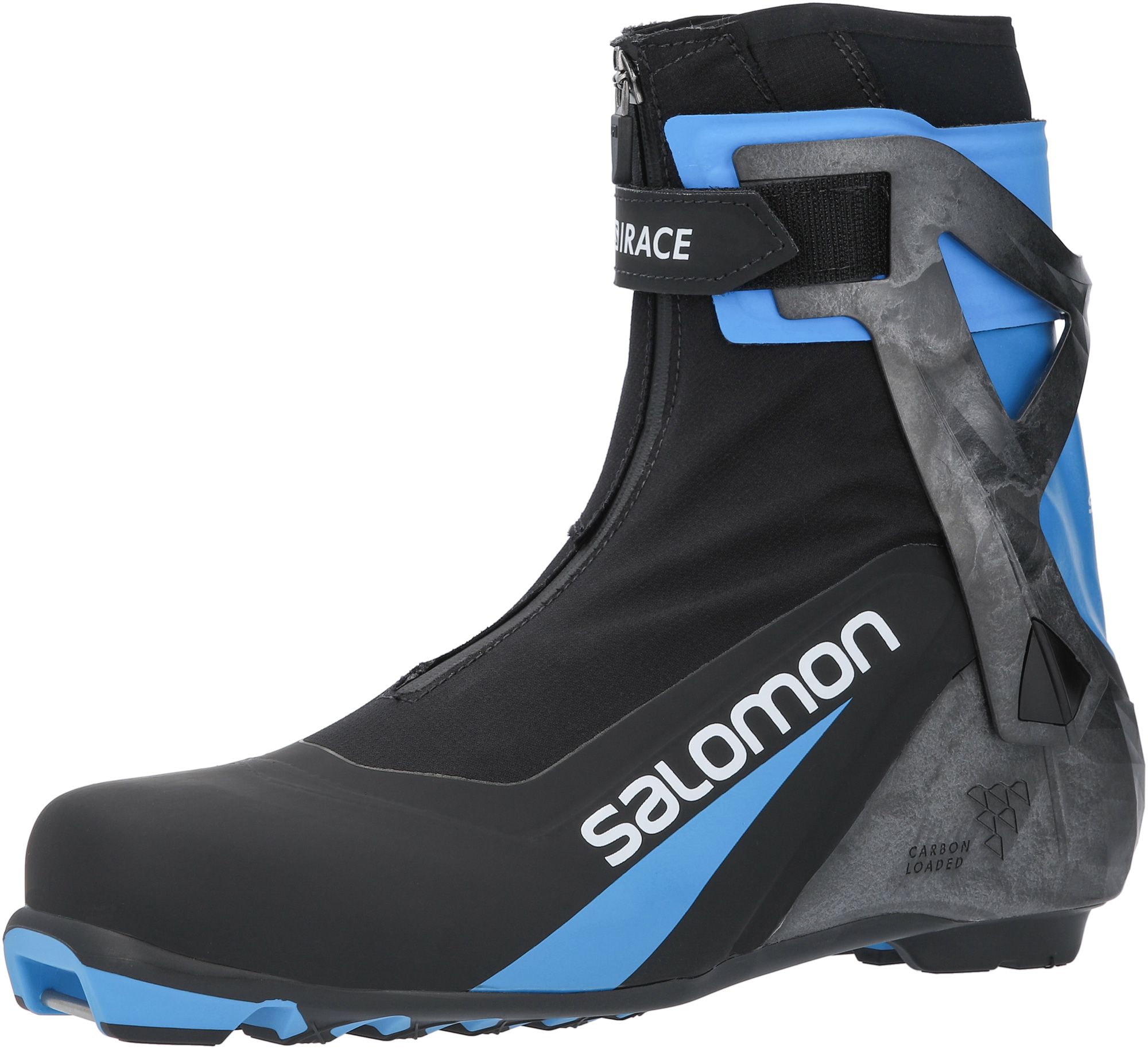 Ботинки для беговых лыж Salomon S/Race Carbon Skate Prolink 2021, black/blue, 43