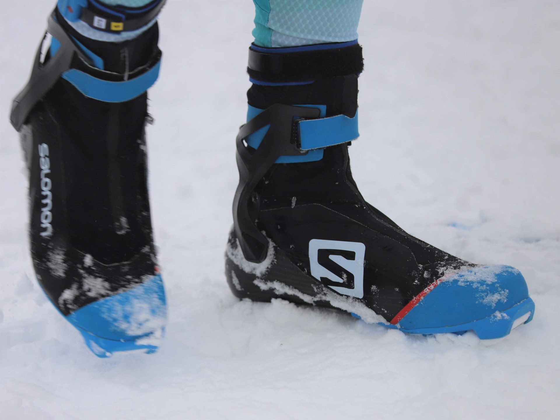 Ботинки для беговых лыж Salomon S/Lab Carbon Skate Prolink 2021, black/blue, 42.5