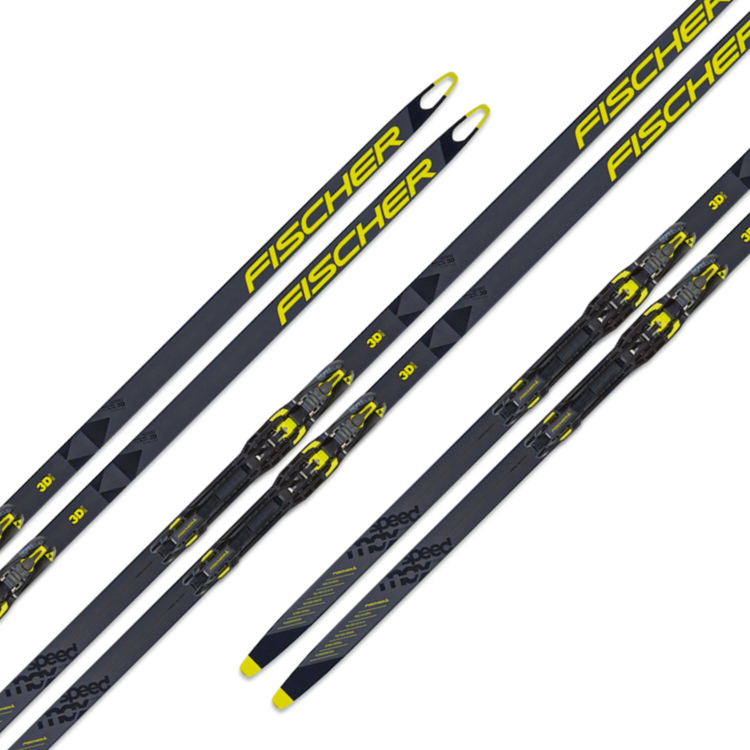 Беговые лыжи Fischer Speedmax 3D Skate Plus Stiff IFP Спортцех 2021, black/yellow, 186 см