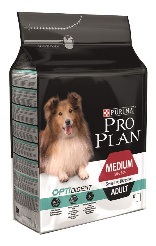 Сухой корм для собак PRO PLAN OptiDigest Medium Adult, для средних пород, ягненок, 3кг