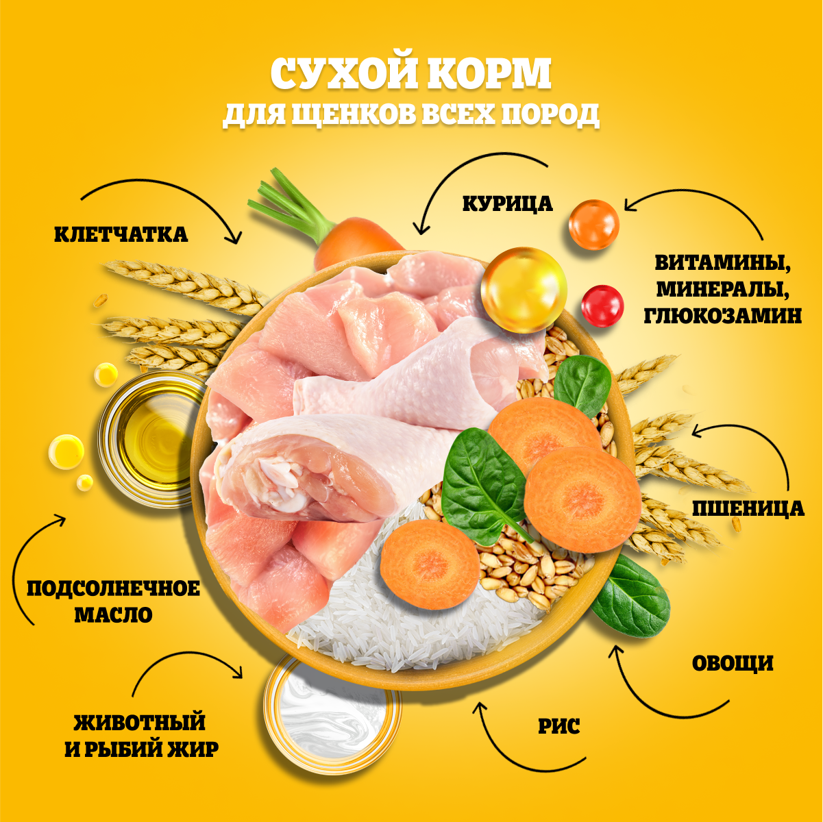 Купить сухой корм для щенков Pedigree все породы, курица, 13кг, цены на  Мегамаркет | Артикул: 100001276496